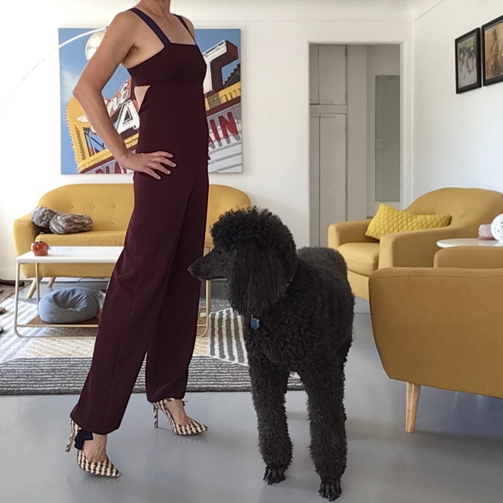 Fall colored strapped jumpsuit!